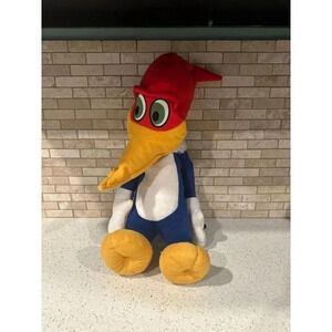 WOODY WOODPECKER Plush 14"‎ LOONEY TUNES Stuffed Animal The Toy Factory b27